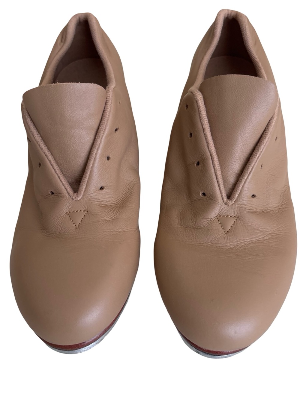 Bloch Nude Tan Leather Tap Shoes 4M Dance Shockwave